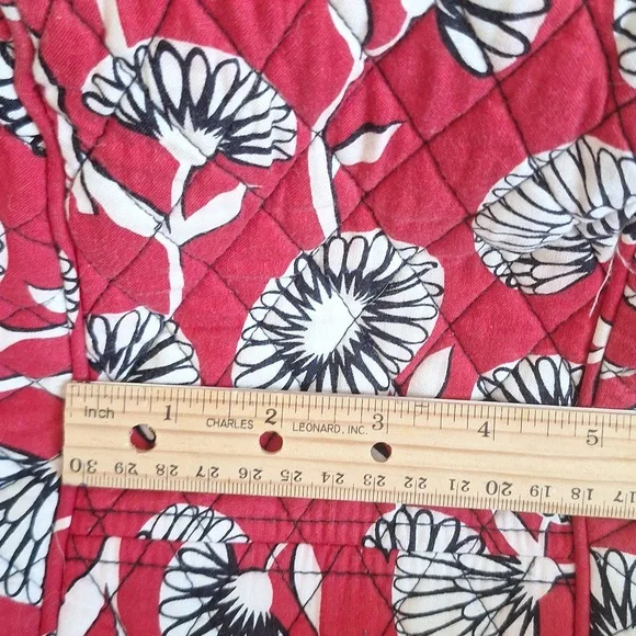 Vera Bradley Sophie Bag Deco Daisy Red White Black Floral Quilted Shoulder Bag - Picture 10 of 15